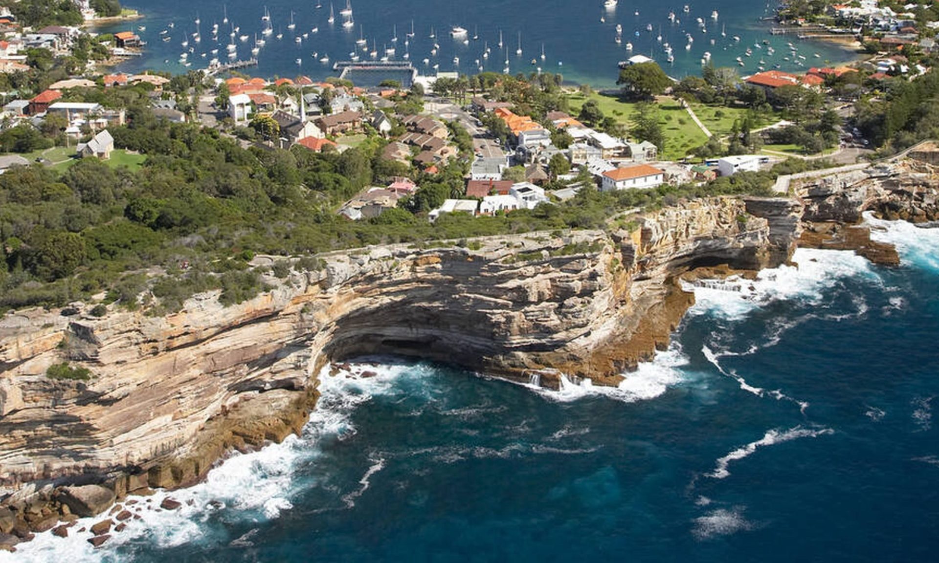 Spot the red-and-white Hornby Lighthouse at Watsons Bay from your boat.